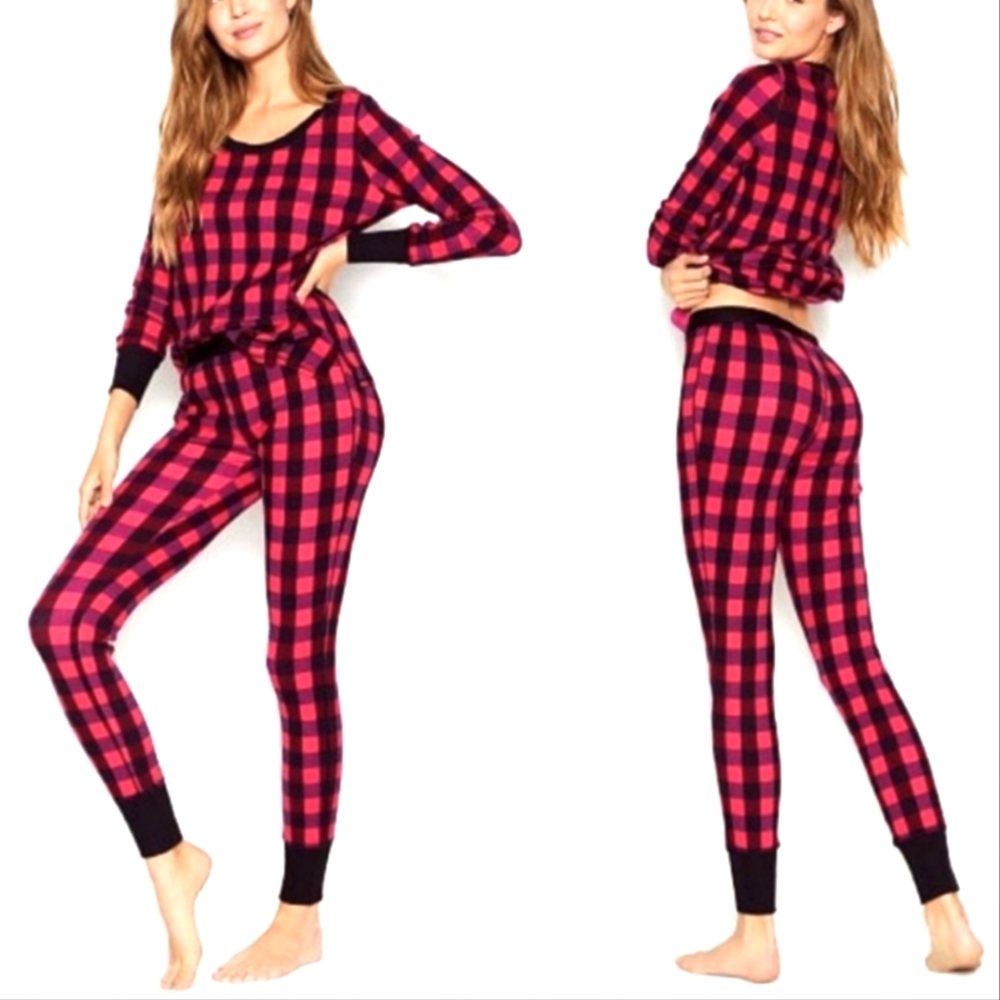 Victoria's Secret buffalo check thermal PJs